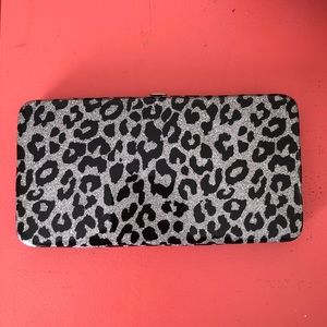 New glitter leopard wallet/clutch